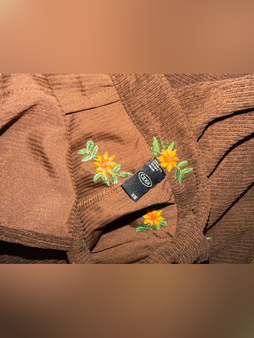 Cider ditsy corduroy overalls - Picture 4 of 10